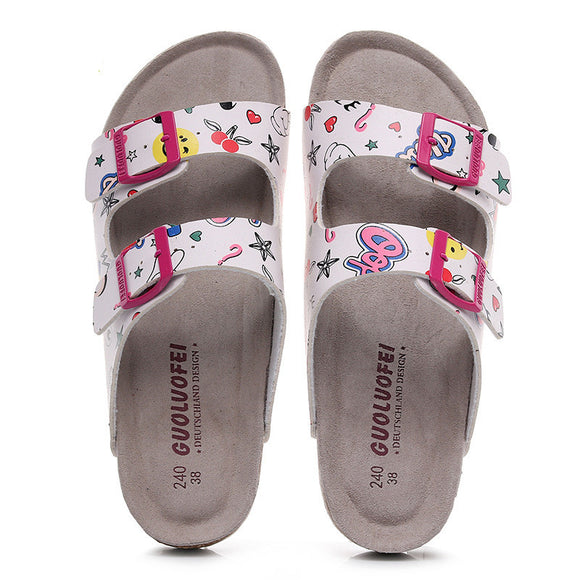 Sandalias y Pantuflas con Doble Hebilla Ajustable