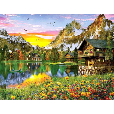 Cuadro Pintura por Números Casa en la Montaña - Image 8