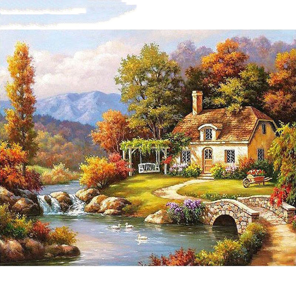 Cuadro Mágico de Paisaje Encantado - Pintura por Números DIY