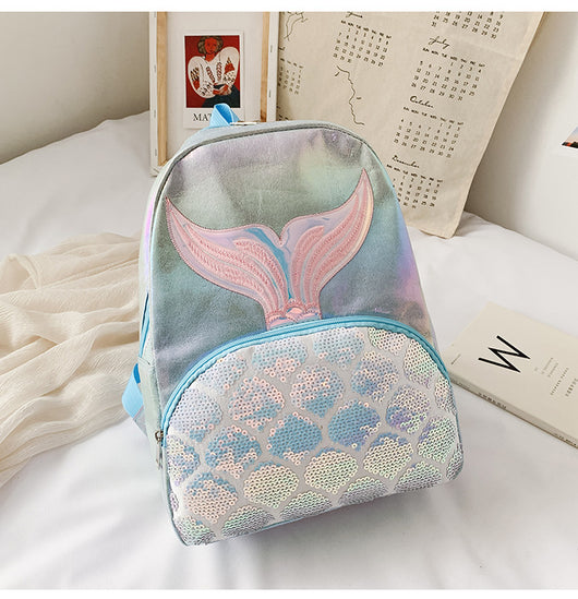 Mochila Escolar Coreana con Diseño Láser Cola de Pez - Bolsa de Viaje Versátil - Image 9