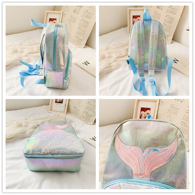 Mochila Escolar Coreana con Diseño Láser Cola de Pez - Bolsa de Viaje Versátil - Image 4
