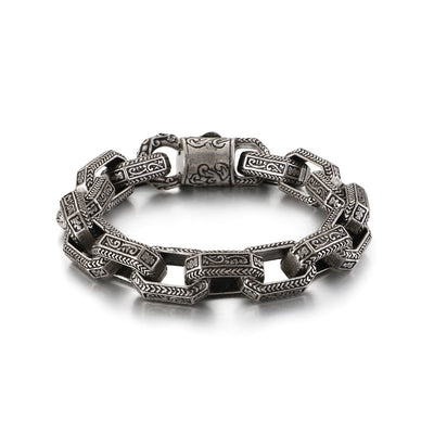 Pulsera Titanio Estilo Punk Retro - Diseño Europeo para Hombres