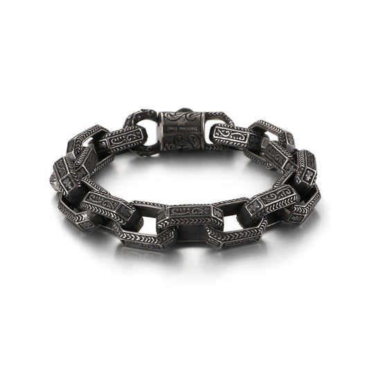 Pulsera Titanio Estilo Punk Retro - Diseño Europeo para Hombres - Image 2