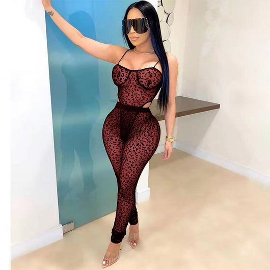 Conjunto Jumpsuit Transparente Sensual de 2 Piezas para Mujer - Image 9