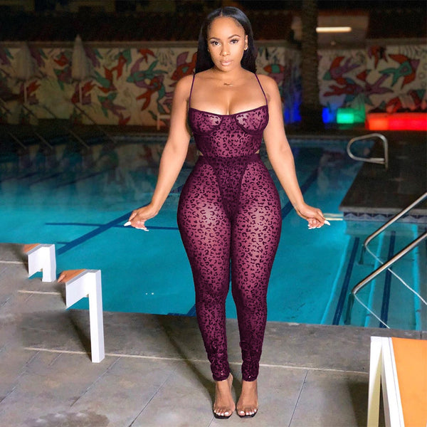Conjunto Jumpsuit Transparente Sensual de 2 Piezas para Mujer - Image 3