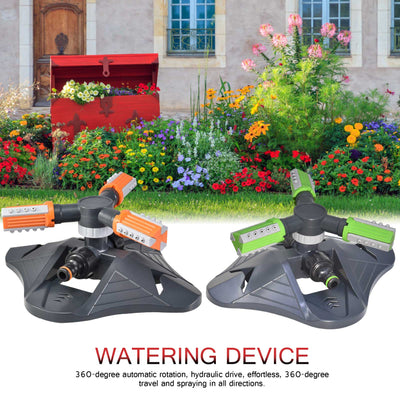 Aspersor Giratorio 360° de 3 Brazos para Riego Automático de Jardines