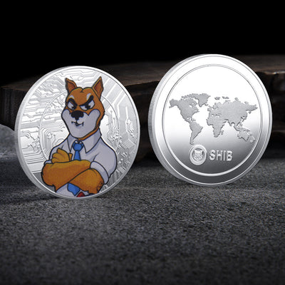 Moneda Conmemorativa Shiba Inu 3D con Relieve en Relieve - Moneda Virtual Digital de Colección - Image 4