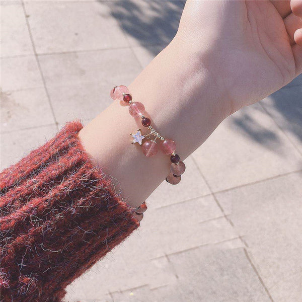 Pulsera de Cristal Cuarzo Rojo Sangre de Paloma - Energía y Prosperidad