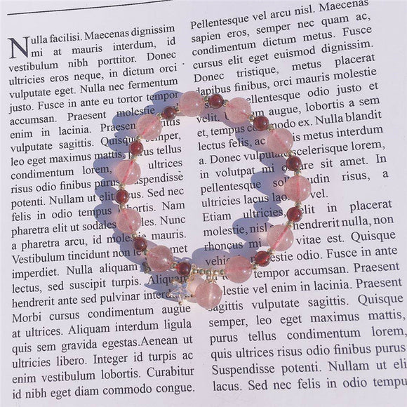 Pulsera de Cristal Cuarzo Rojo Sangre de Paloma - Energía y Prosperidad