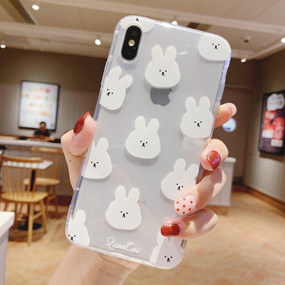 Funda Protectora para Celular con Diseño de Conejo y Osito de Silicona - Image 2
