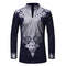 Blusa Africana con Cuello de Pie y Mangas Largas Efecto Bronceado