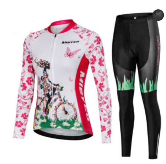 Conjunto de Jersey Ciclismo Manga Larga Mujer - Image 14