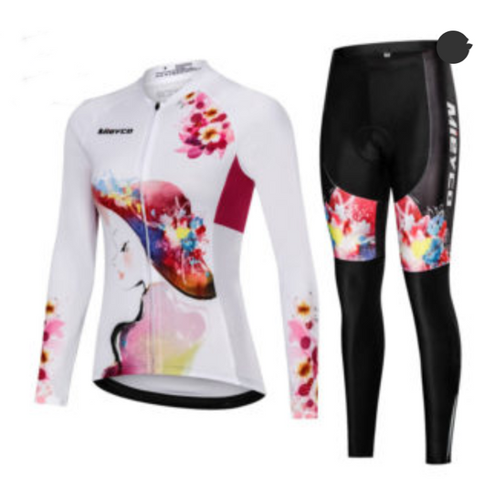 Conjunto de Jersey Ciclismo Manga Larga Mujer - Image 3