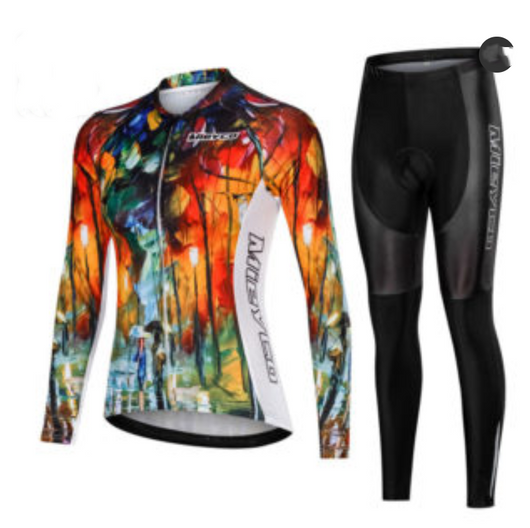 Conjunto de Jersey Ciclismo Manga Larga Mujer - Image 5