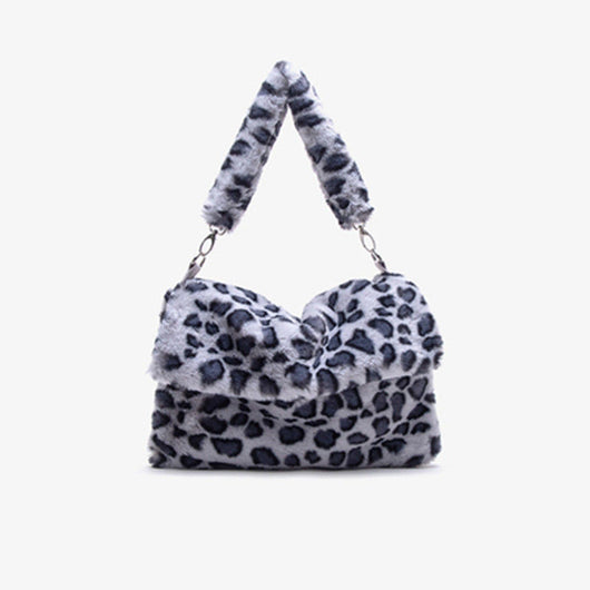 Bolso de Hombro Diagonal Leopardo Peluche Multicolor - Image 2