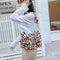 Bolso de Hombro Diagonal Leopardo Peluche Multicolor