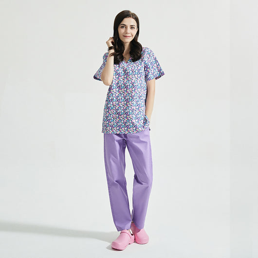 Uniforme de Spa y Salón de Belleza con Estampado Infantil en Algodón - Image 2