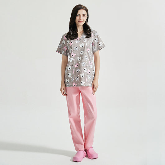 Uniforme de Spa y Salón de Belleza con Estampado Infantil en Algodón - Image 5
