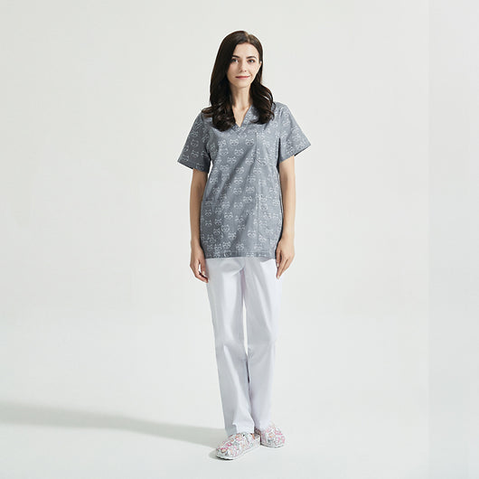 Uniforme de Spa y Salón de Belleza con Estampado Infantil en Algodón - Image 14