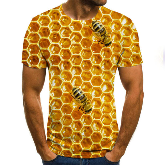 Playera Manga Corta con Impresión Digital 3D Honey - Image 9