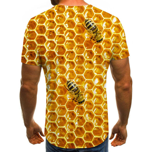 Playera Manga Corta con Impresión Digital 3D Honey - Image 2