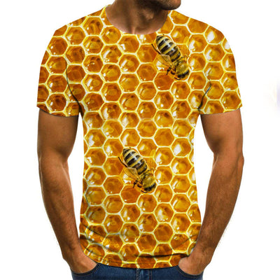 Playera Manga Corta con Impresión Digital 3D Honey