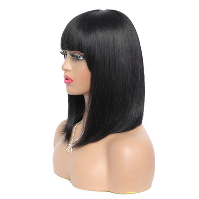 Peluca Bob de Cabello Natural Corto para Mujer - Image 8