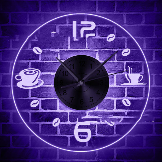 Reloj de Pared Colgante Acrílico Transparente con Luces LED Coloridas