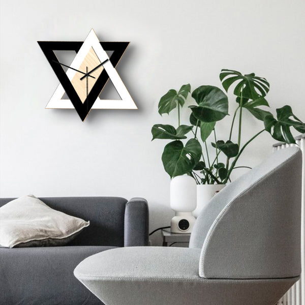 Reloj de Pared Nórdico Minimalista Blanco y Negro - Silencioso y Decorativo