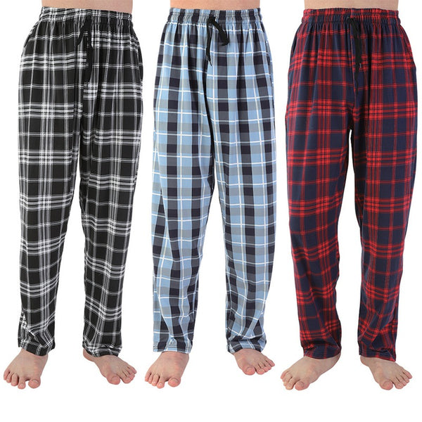 Pantalones de Dormir de Algodón con Cuadros para Hombre