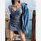 Vestido Floral con Tirantes Ajustables - Estilo Francés Primavera Verano