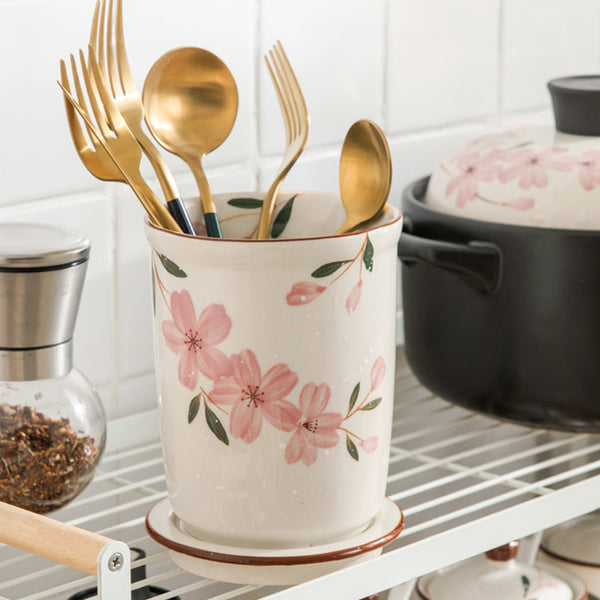Soporte Cerámico para Palillos Estilo Sakura Japonés