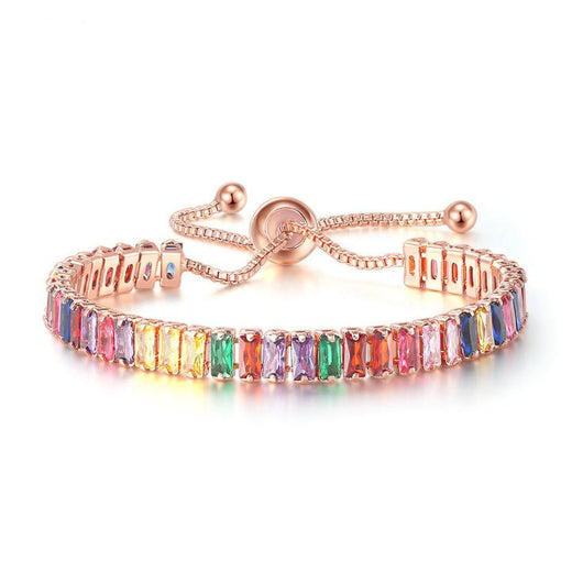 Pulsera de Tenis Boho Arcoíris con Zirconia - Ajustable para Mujer - Image 16