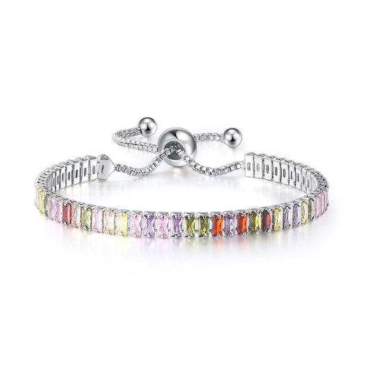Pulsera de Tenis Boho Arcoíris con Zirconia - Ajustable para Mujer - Image 4