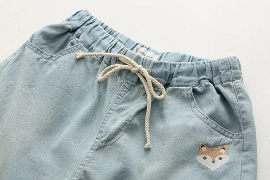Shorts Delgados para Mujer con Bordado Cartoon - Image 5