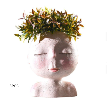 Maceta Escultura Decorativa Nórdica con Diseño Floral Artístico - Image 6