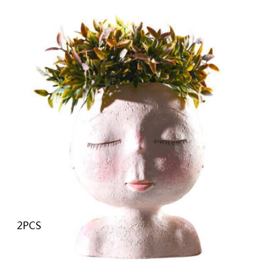 Maceta Escultura Decorativa Nórdica con Diseño Floral Artístico - Image 7