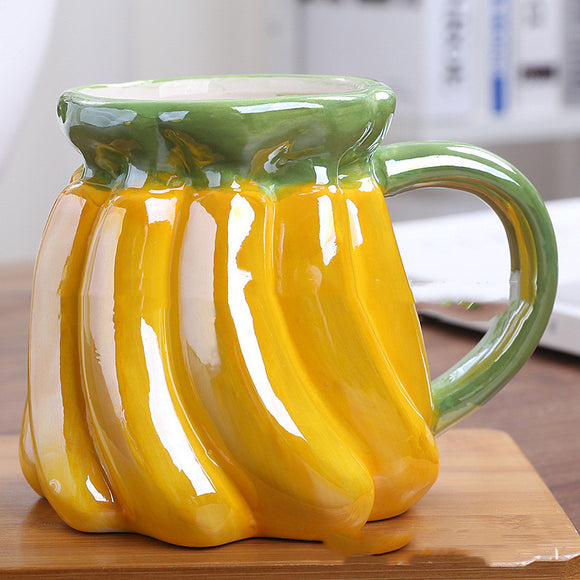 Taza Infantil de Cerámica con Diseño de Mascotas y Frutas - Personalizable