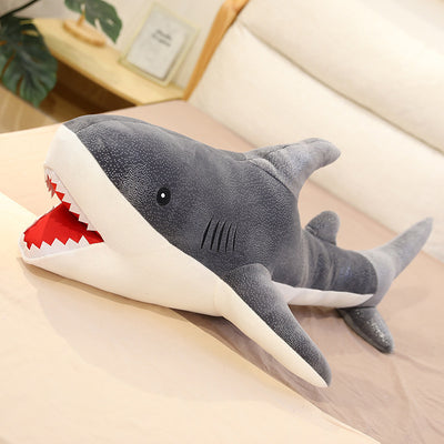 Almohada Peluche Tiburón y Ballena Azul - Juguete Suave de Algodón