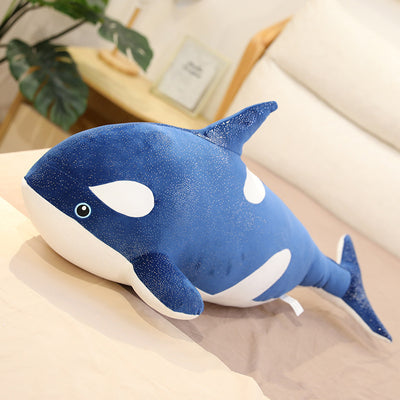 Almohada Peluche Tiburón y Ballena Azul - Juguete Suave de Algodón - Image 2