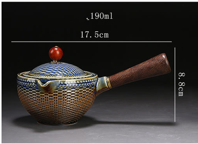 Tetera de Cerámica Negra con Asa de Madera - Colador Kung Fu para Té Oolong - Image 15