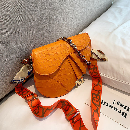 Bolso Bandolera Multicolor con Pañuelo de Seda - Accesorio de Moda para Mujer - Image 8