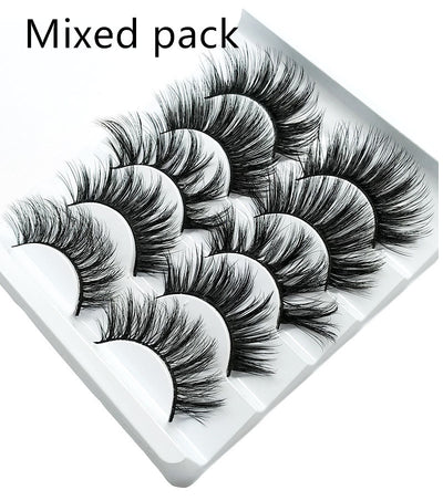 Pestañas Postizas 3D de Visón - Set de 5 Pares con Tallo de Algodón Suave - Image 10