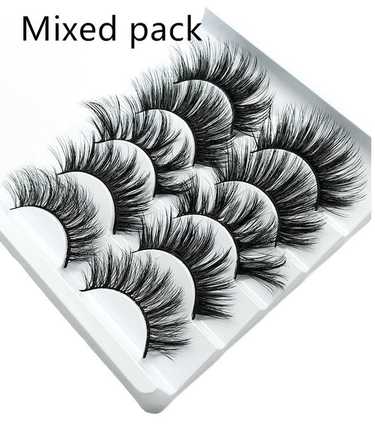 Pestañas Postizas 3D de Visón - Set de 5 Pares con Tallo de Algodón Suave - Image 10