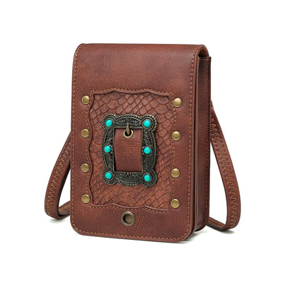 Bolso Diagonal Punk para Mujer con Diseño Asimétrico - Image 9