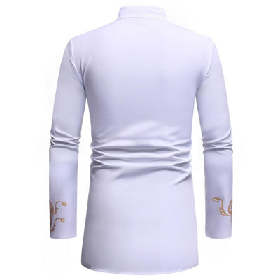 Camisa Masculina con Patrón Bronce Irregular - Image 5