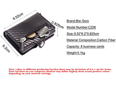 Billetera Slim de Fibra de Carbono para Hombre - Protección Antifraud - Image 6