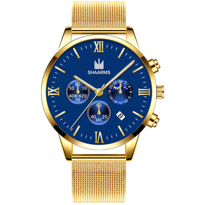 Reloj Hombre Cuarzo Tierra con Malla Decorativa Estilo Coreano - Image 5