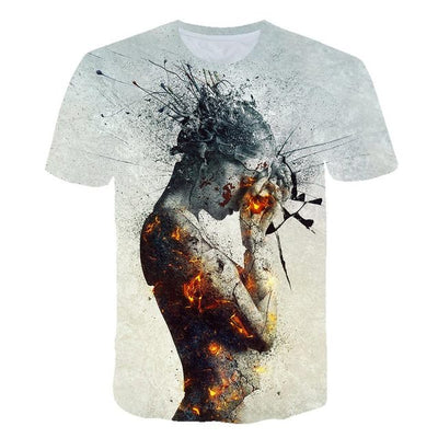 Playera Estampada Transpirable de Manga Corta para Verano - Image 13