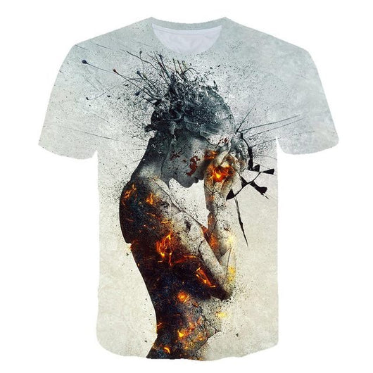Playera Estampada Transpirable de Manga Corta para Verano - Image 13